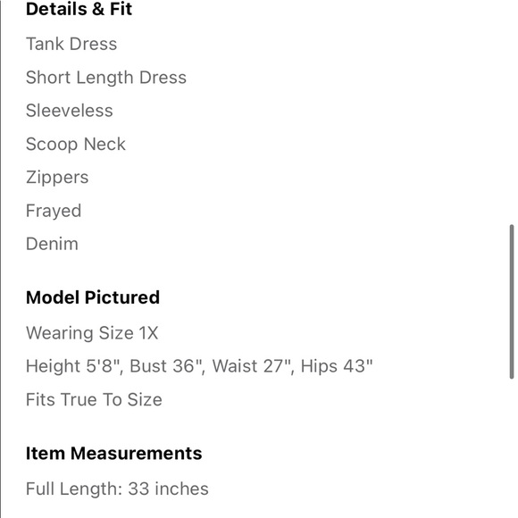 Plus Size Acid Wash Denim Full Zip Front Dress - Light Wash - 1X - Picture 4 of 7